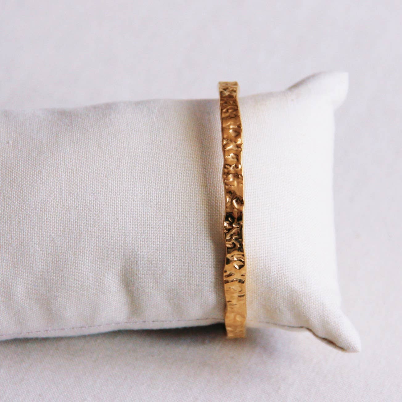 Hammered Bangle - Gold