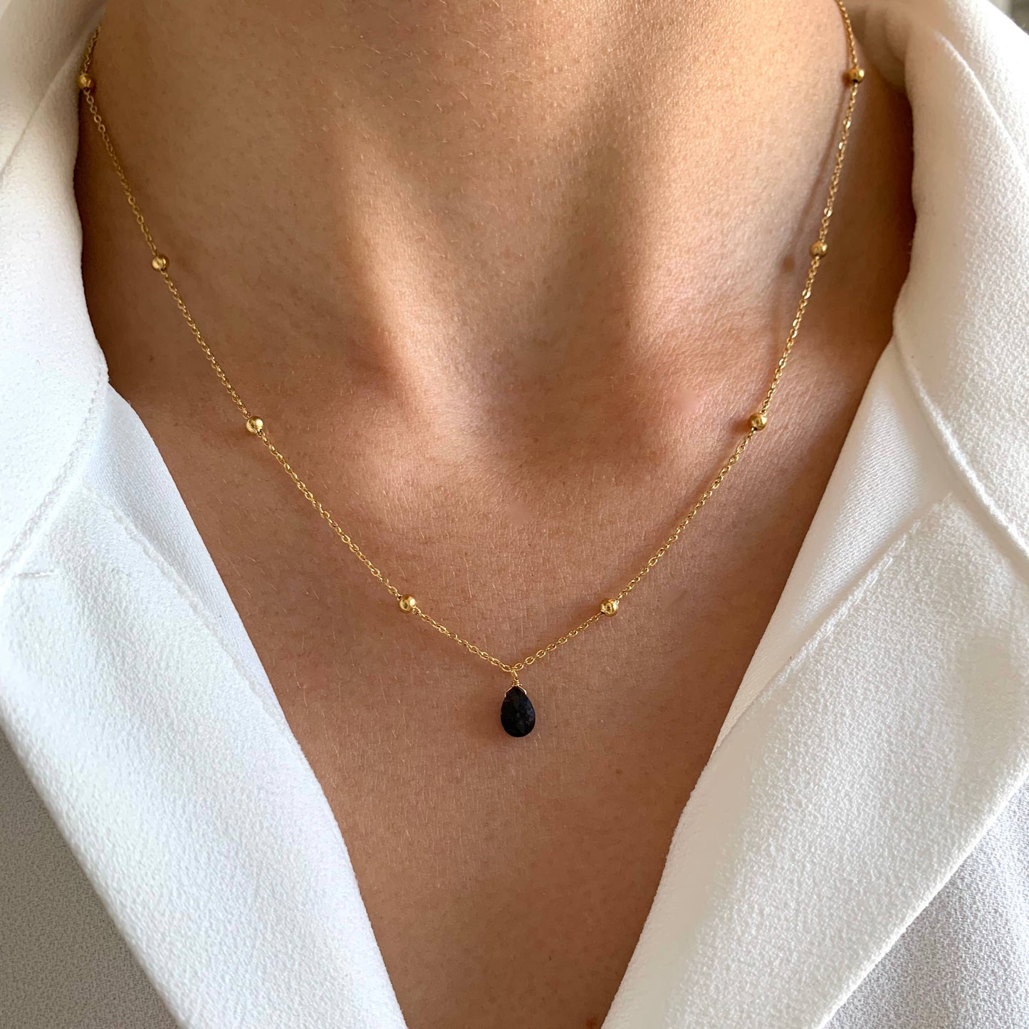 Black Onyx Pendant Necklace