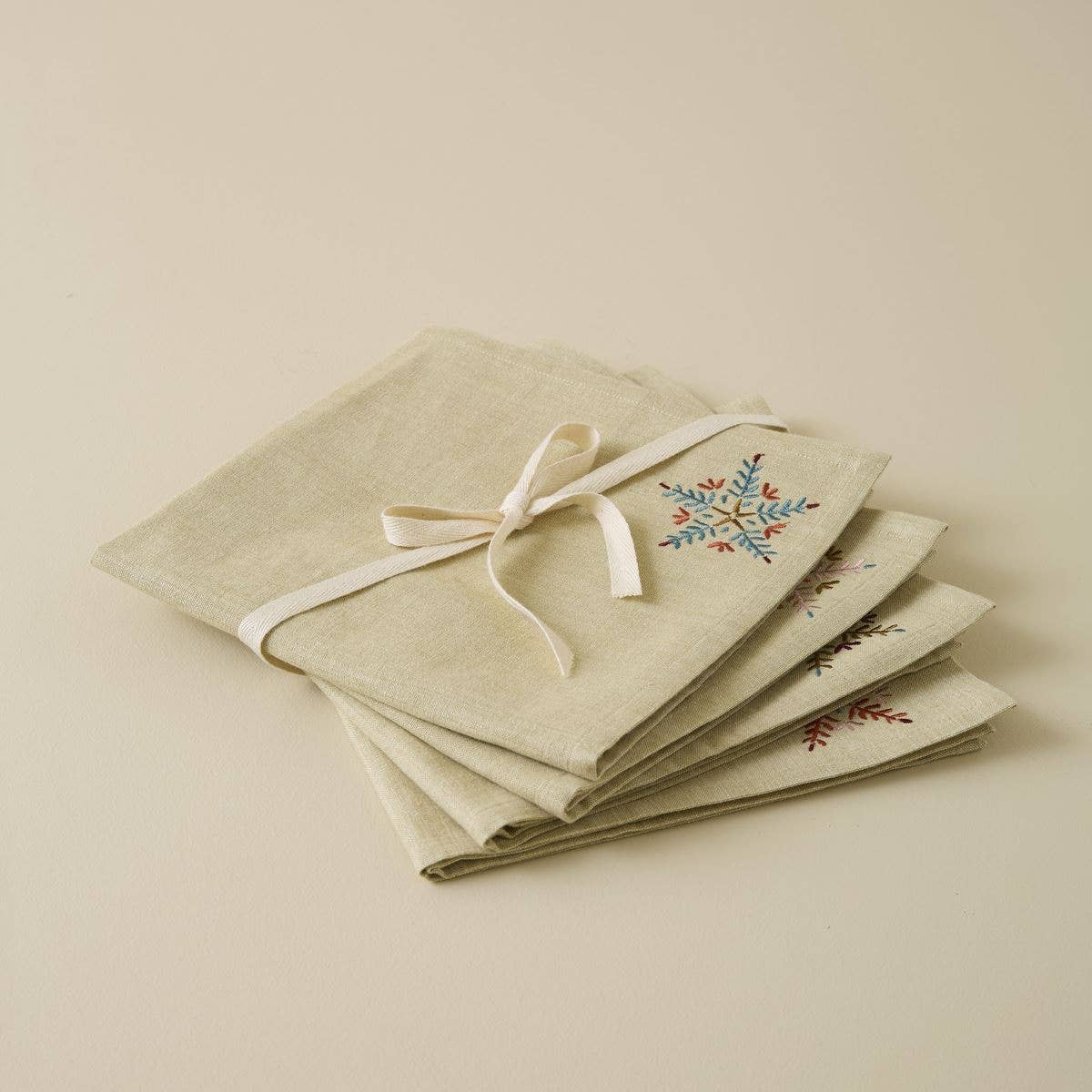Set of 4 napkins Flocons