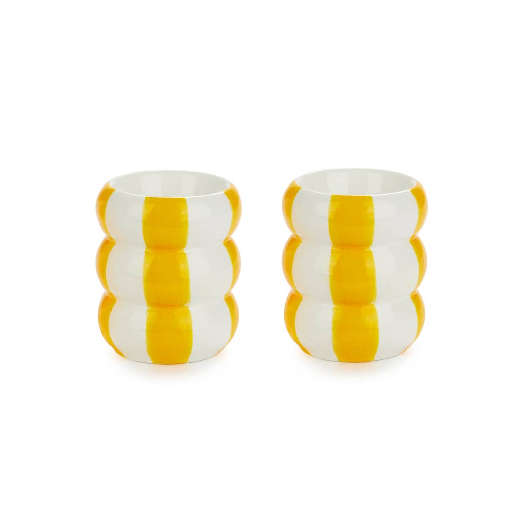 Egg Cup Pair - Ceramic Handpainted
