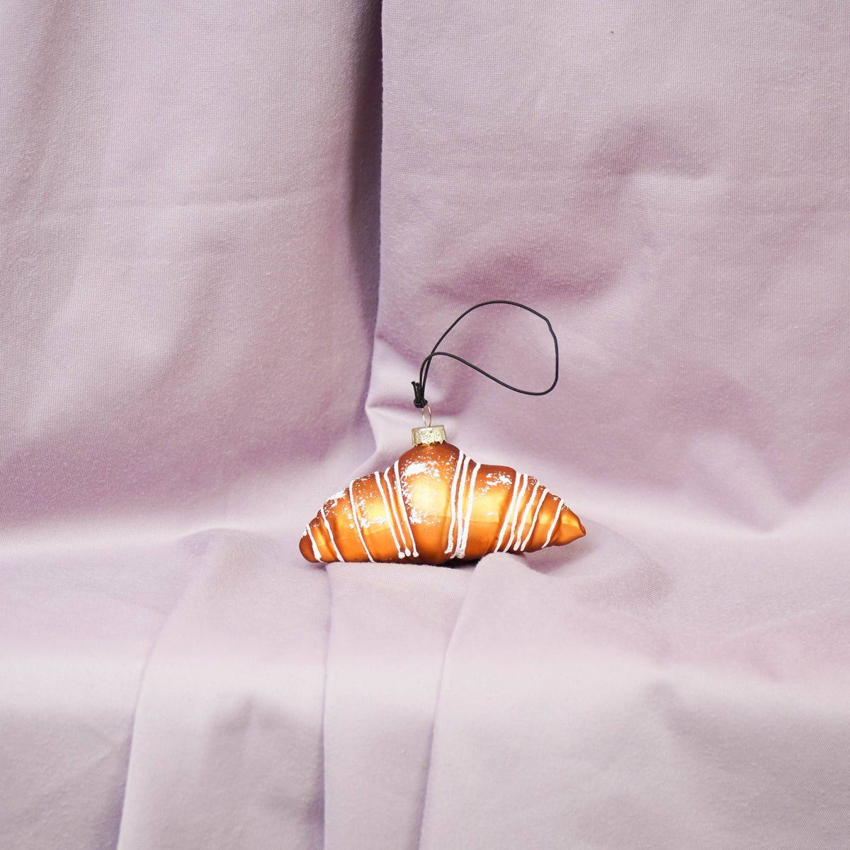 Glass Croissant Ornament