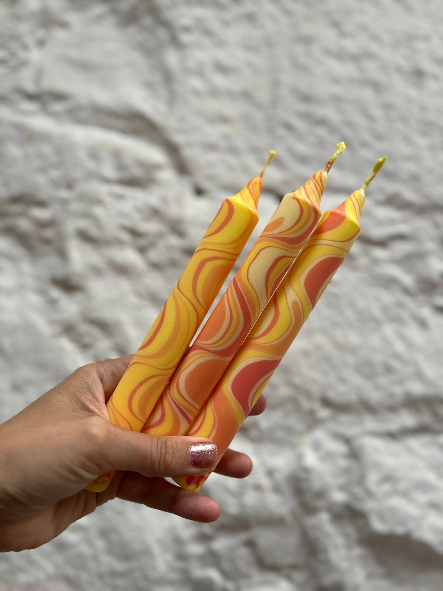 Yellow Marble candle