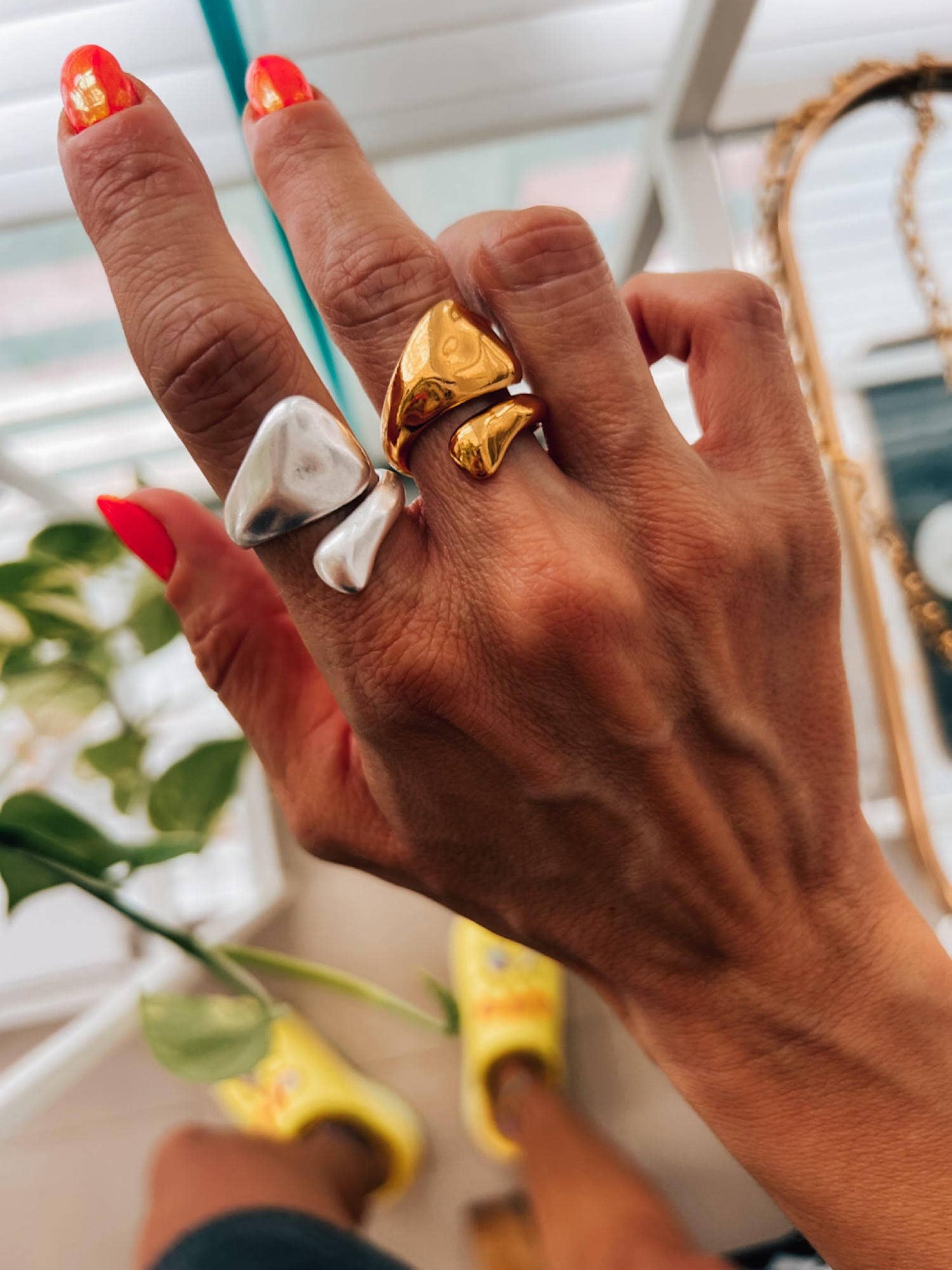 Chunky Hammered Ring