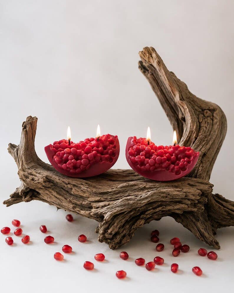 Pomegranate Shaped Candle