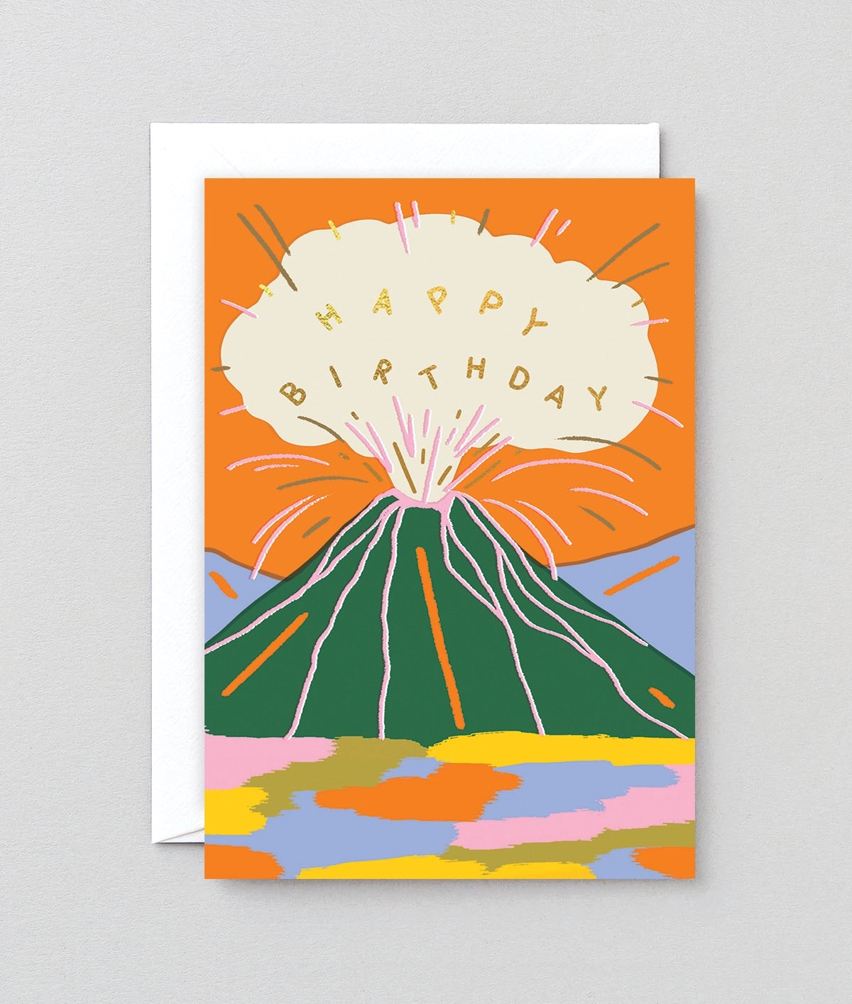 Volcano Birthday Card