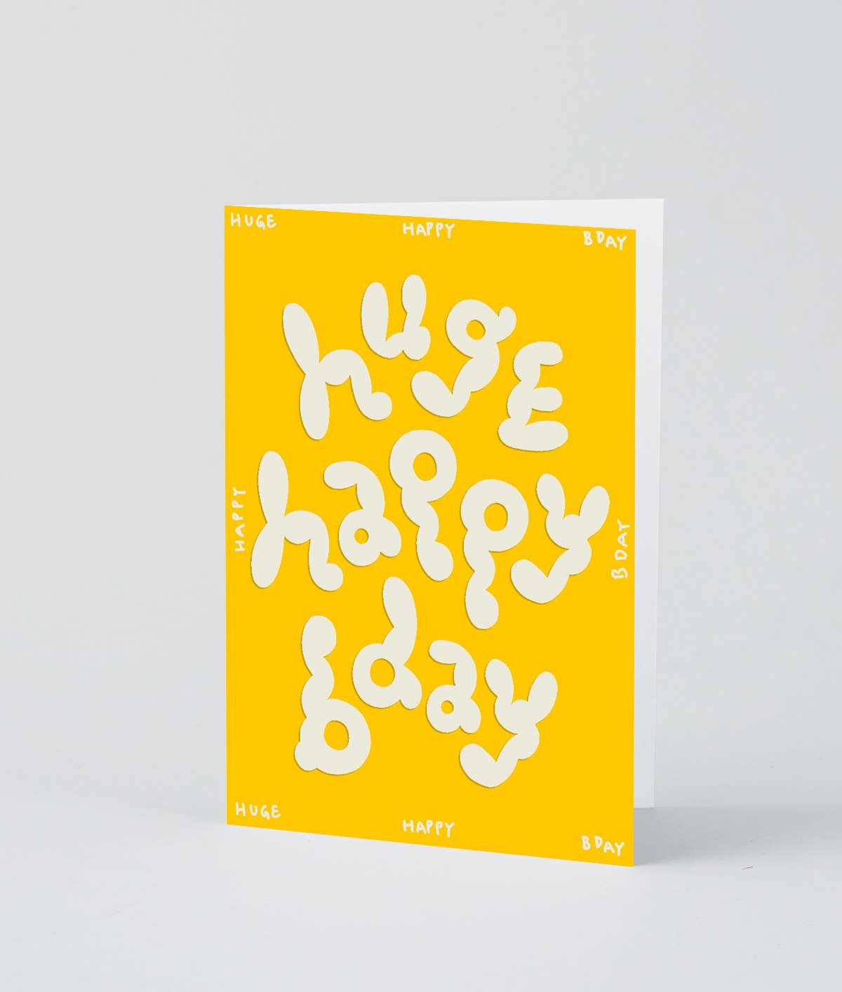 Huge Happy Bday Embossed Greetings Card