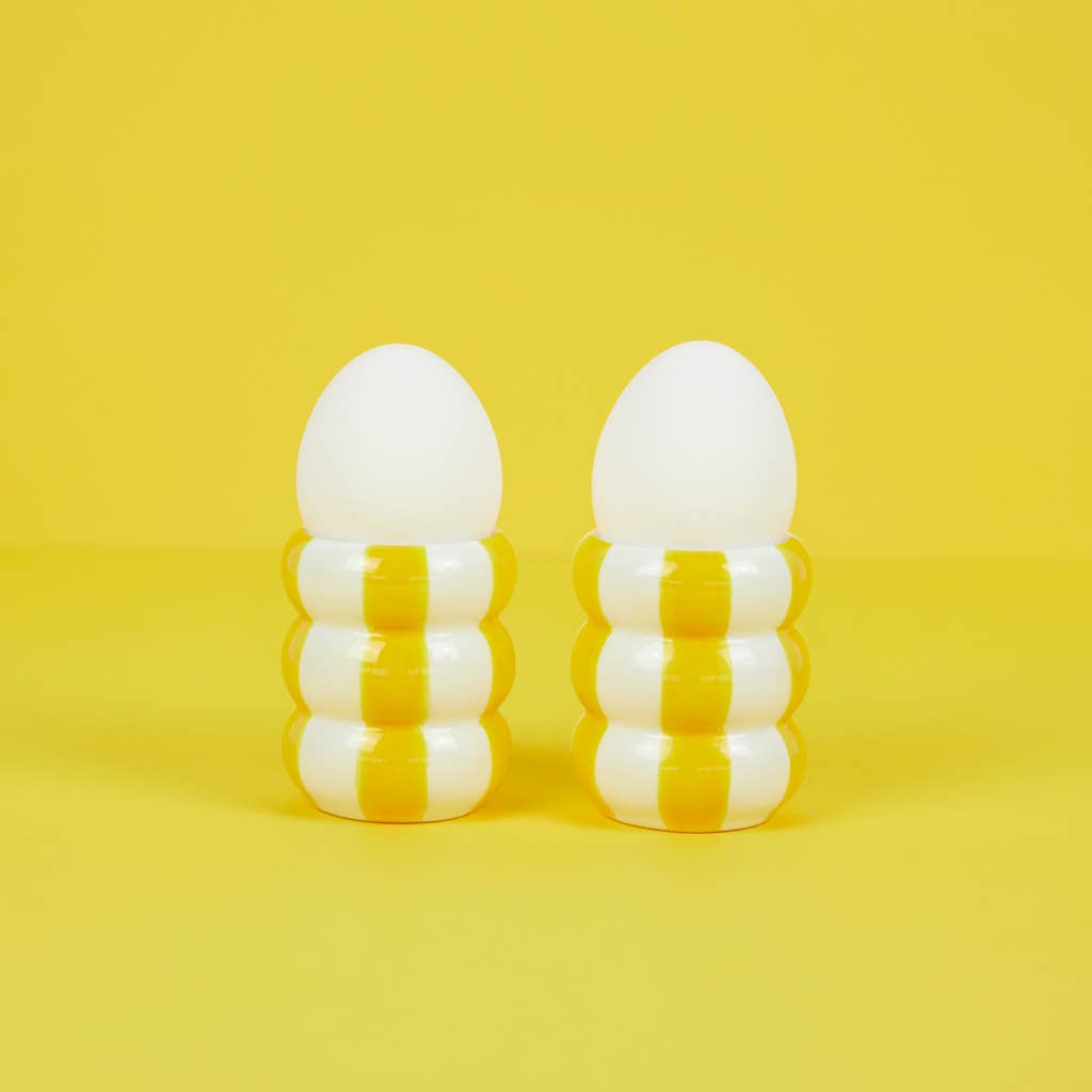 Egg Cup Pair - Ceramic Handpainted