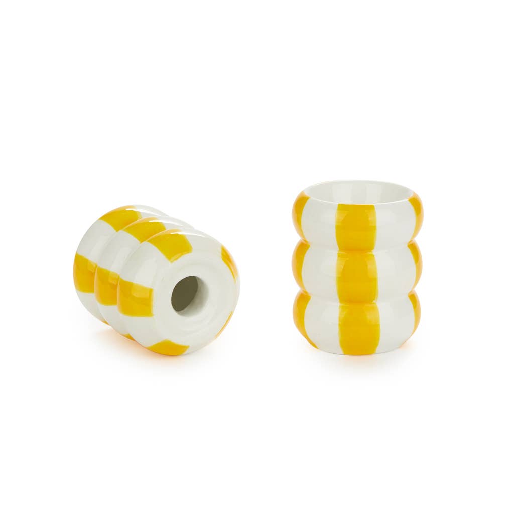 Egg Cup Pair - Ceramic Handpainted