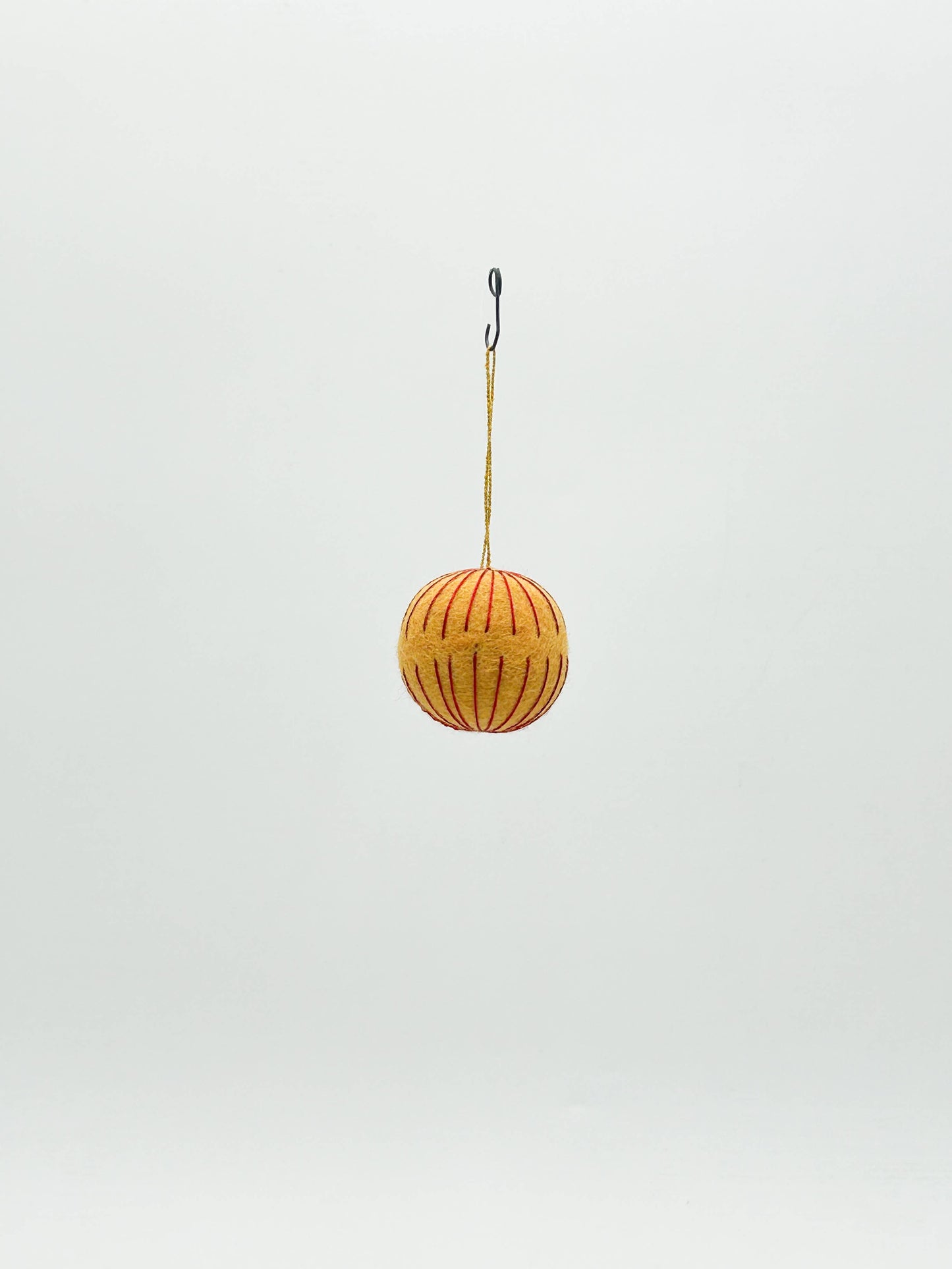 Striped Felt Ornament Ball