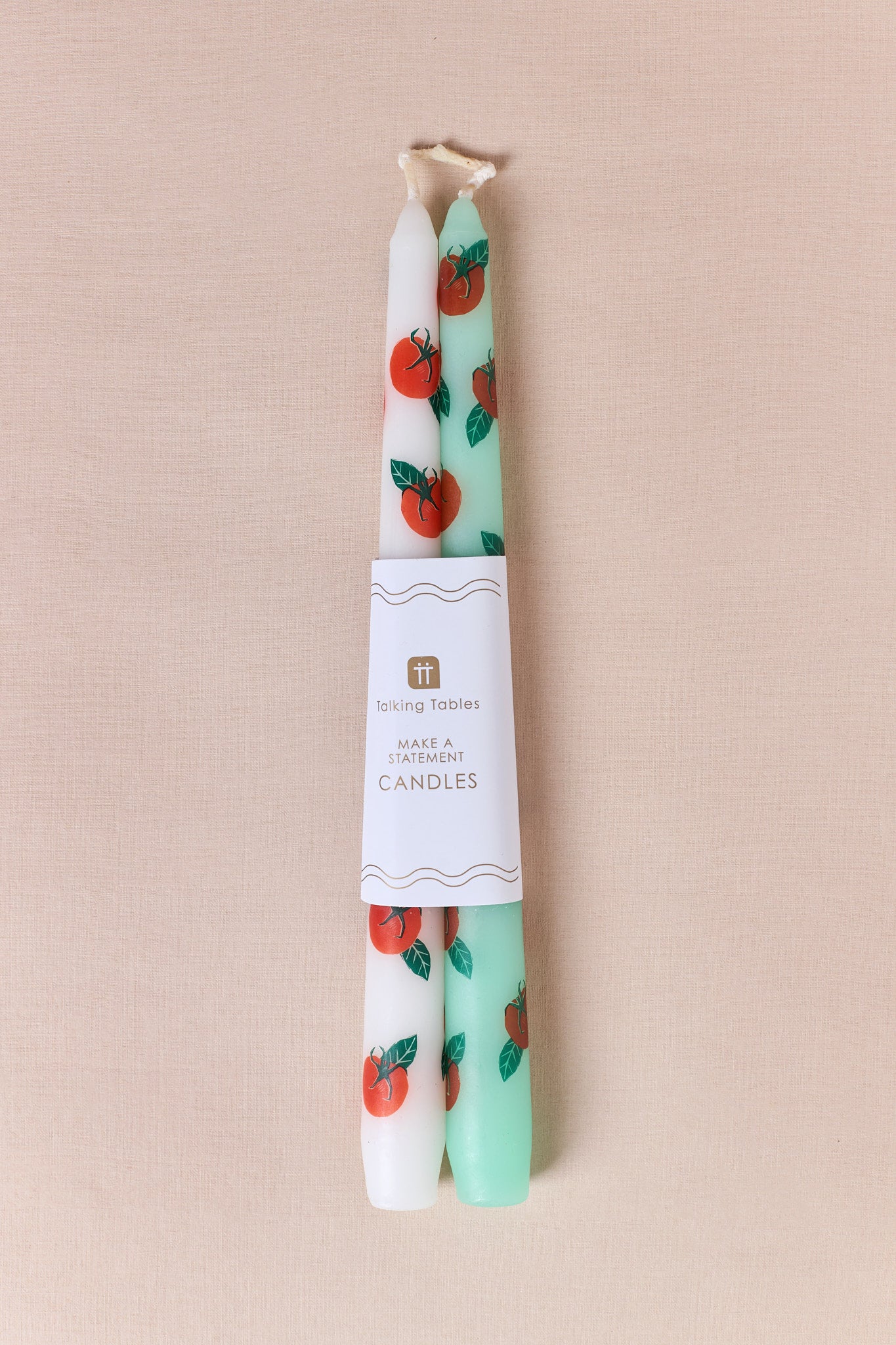 Tomato Taper Dinner Candles - 2 Pack