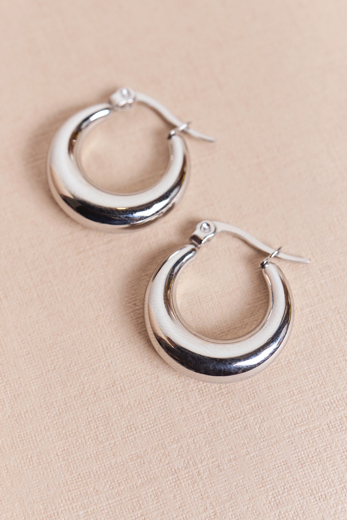 Stainless Steel Creole 32mm “Wide” - Silver