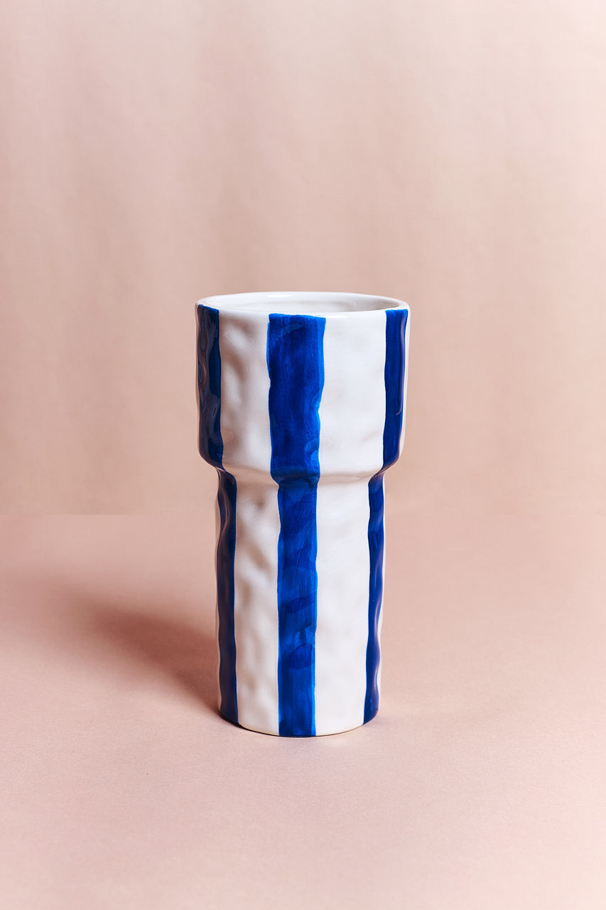 Striped Ceramic Vase