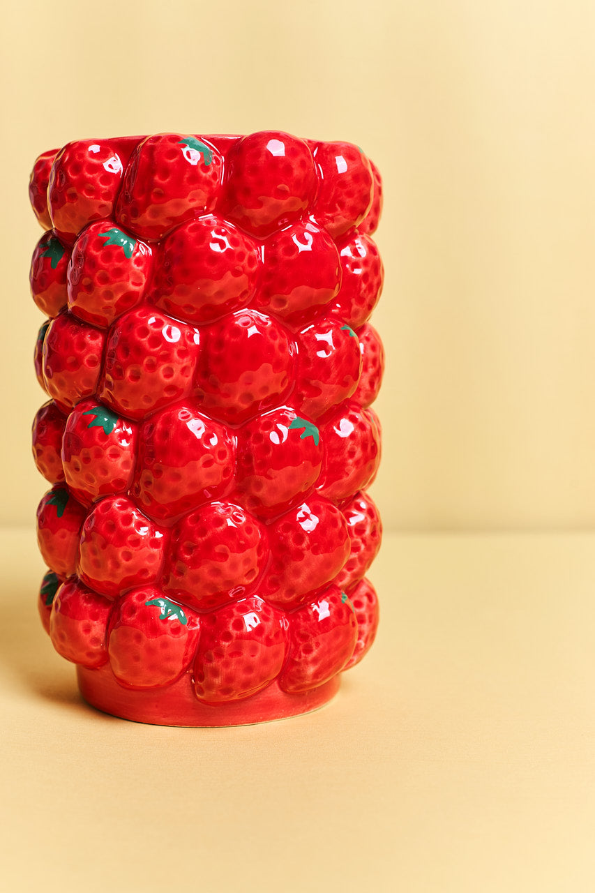 Strawberry Ceramic Vase