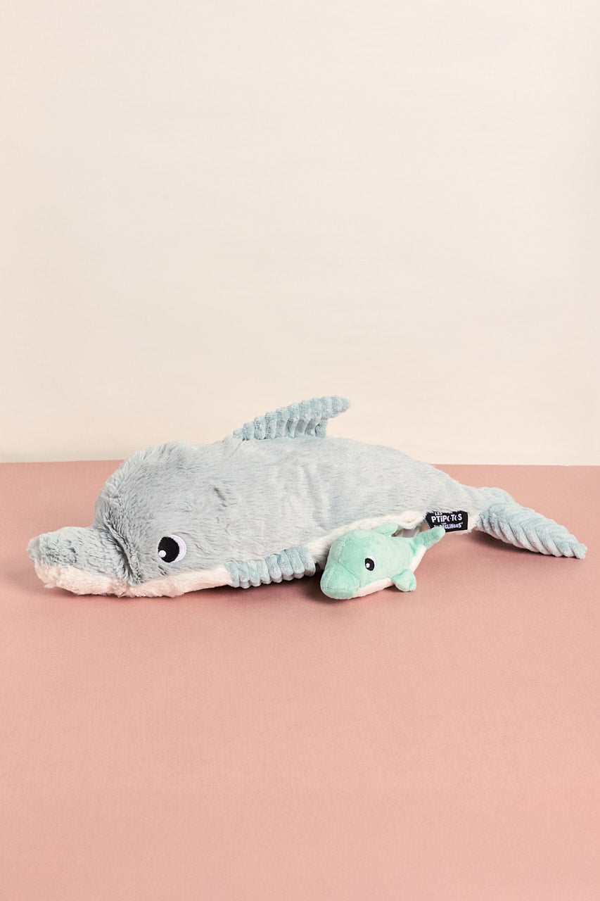 Dolphin Mom & Baby Plushy Toy