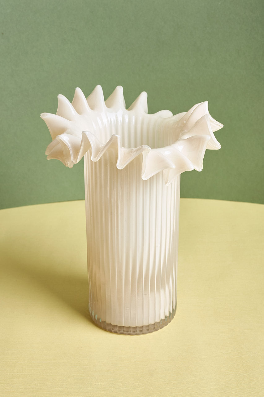 Froufrou Glass Vase - White