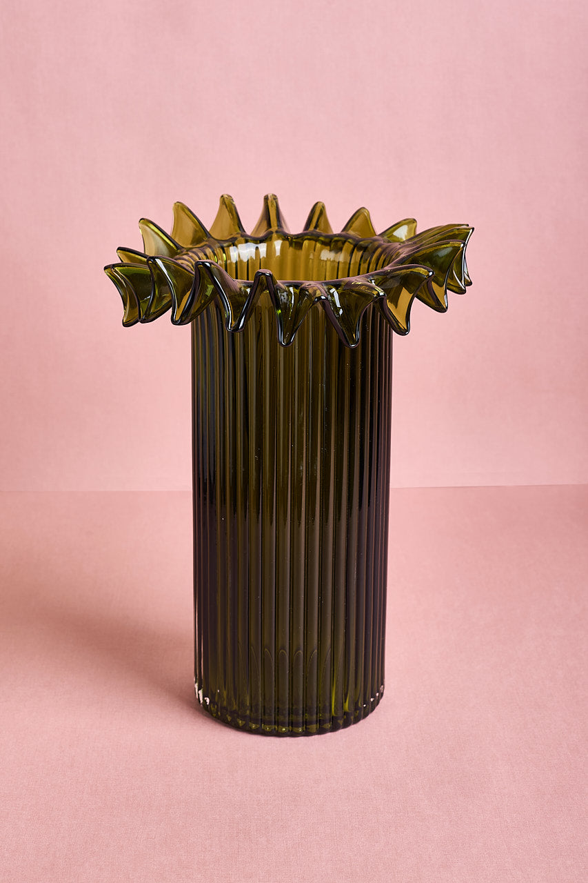 Froufrou Glass Vase - Green