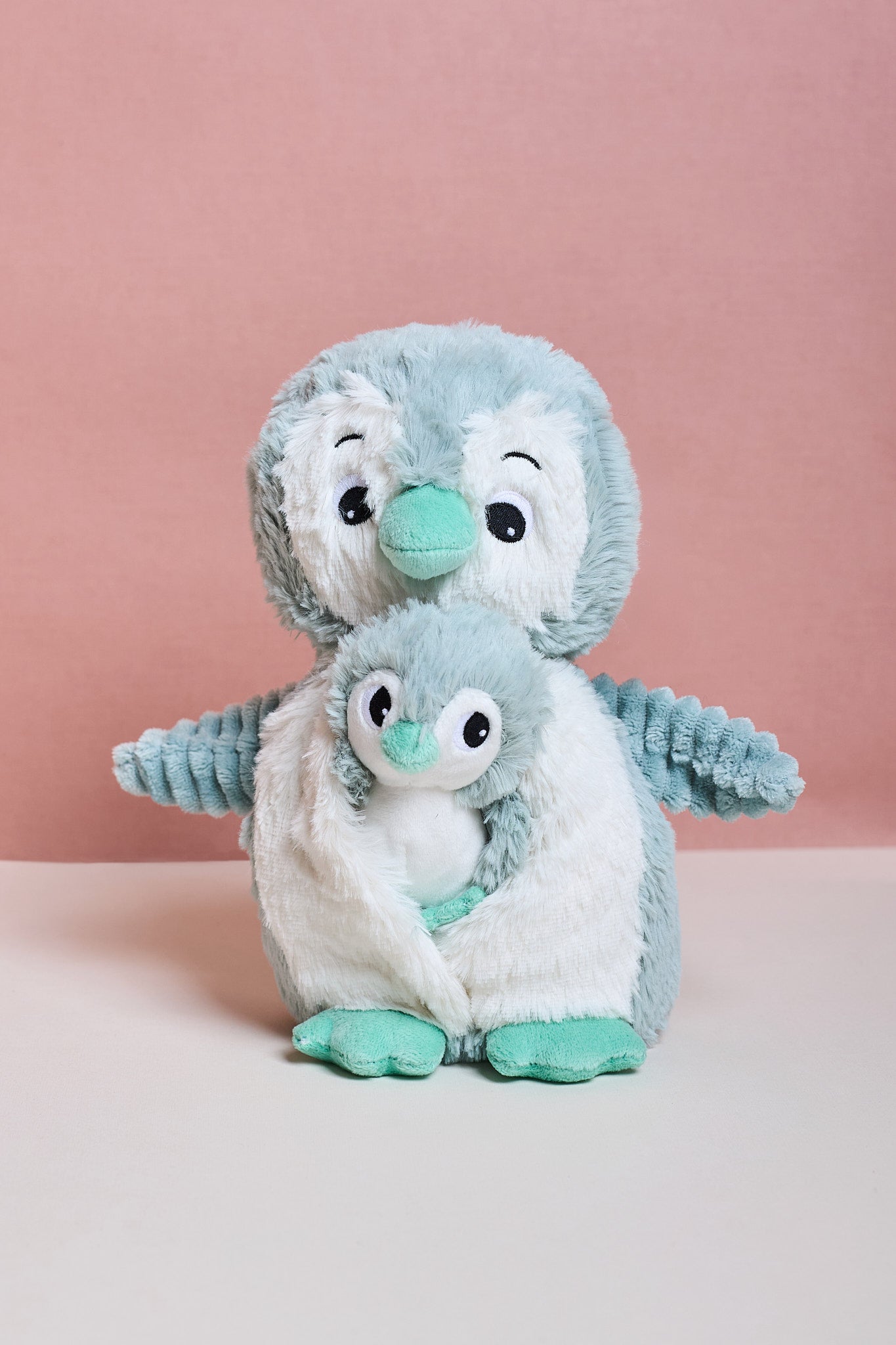 Penguin Mama with Baby Plushy