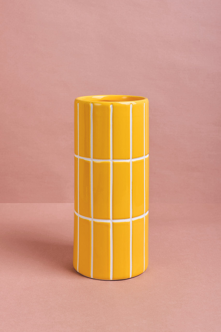 Yellow Tile Vase