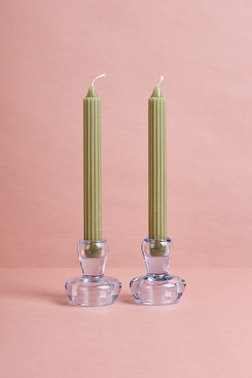 Mushroom Candle Holder Set - Blue