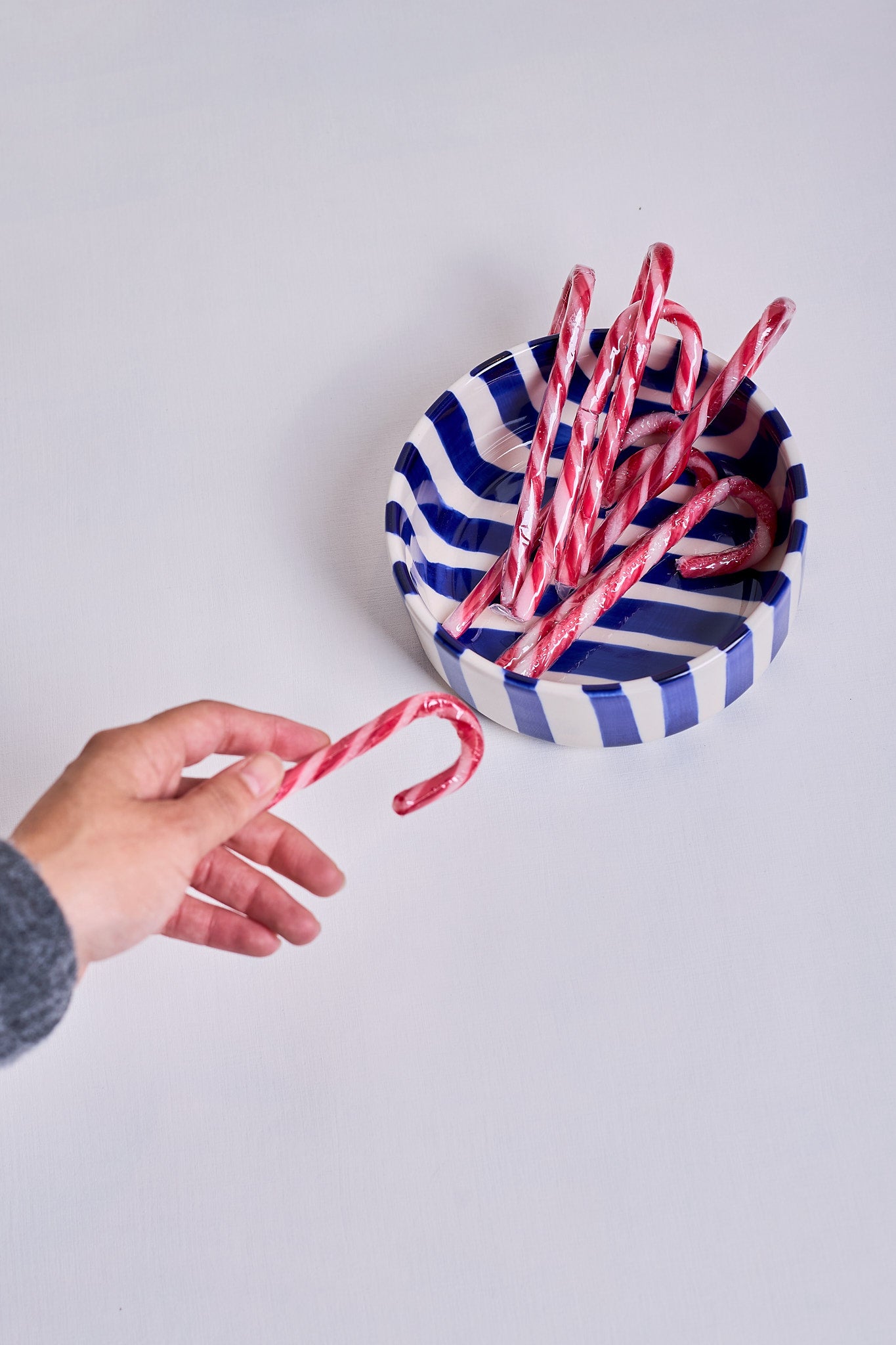 Ceramic Bowl - Midnight Blue Stripes
