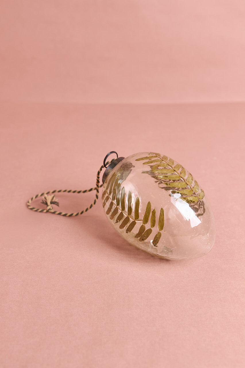 Glass Leaf Ornament