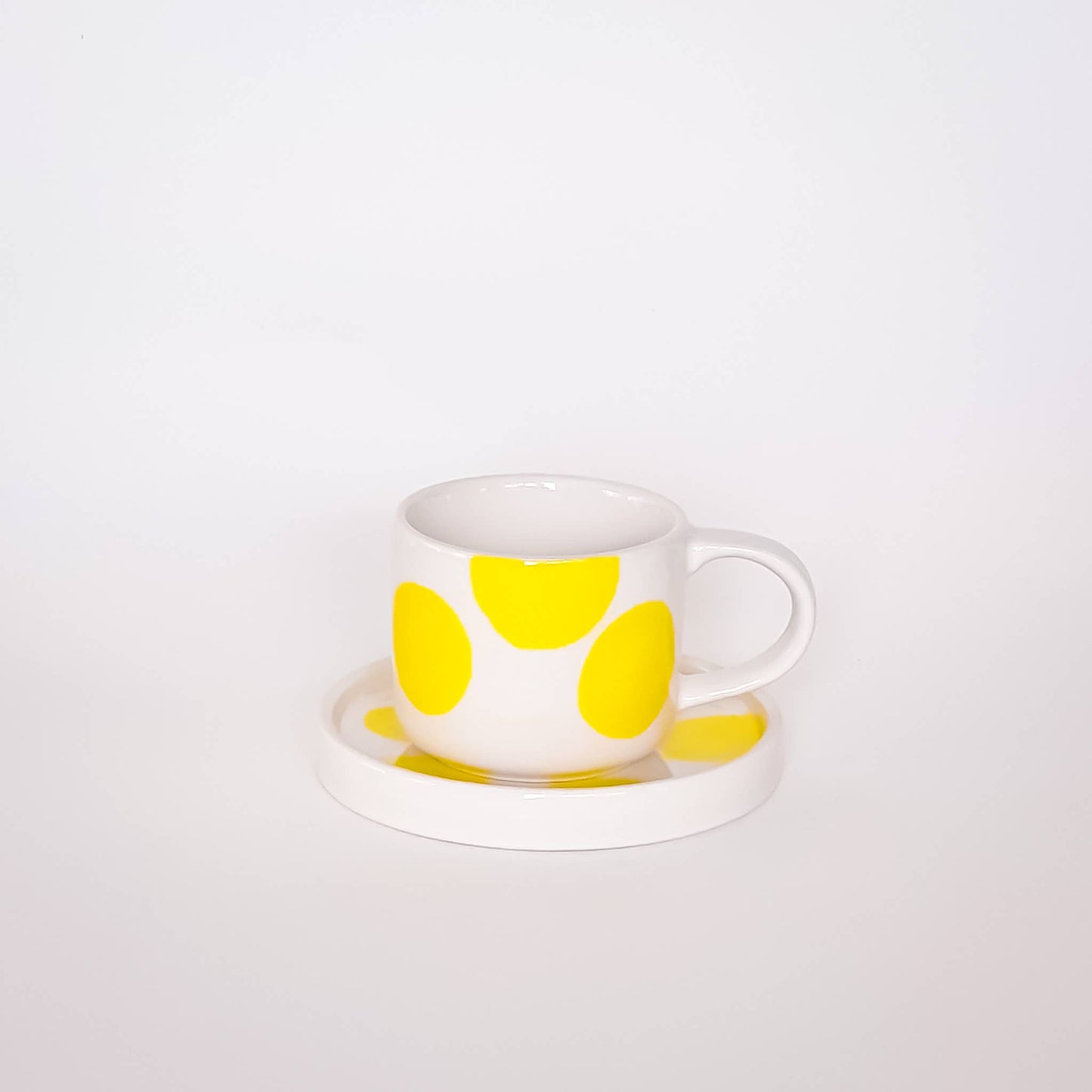 Espresso Dots - Yellow Set of 2