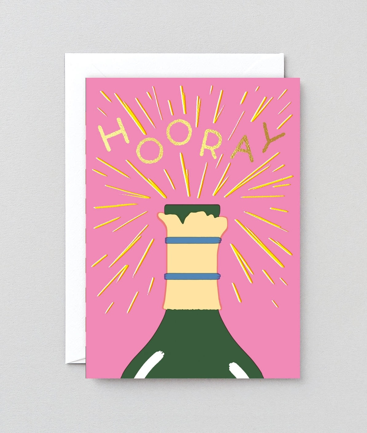 Hooray Champagne Greeting Card