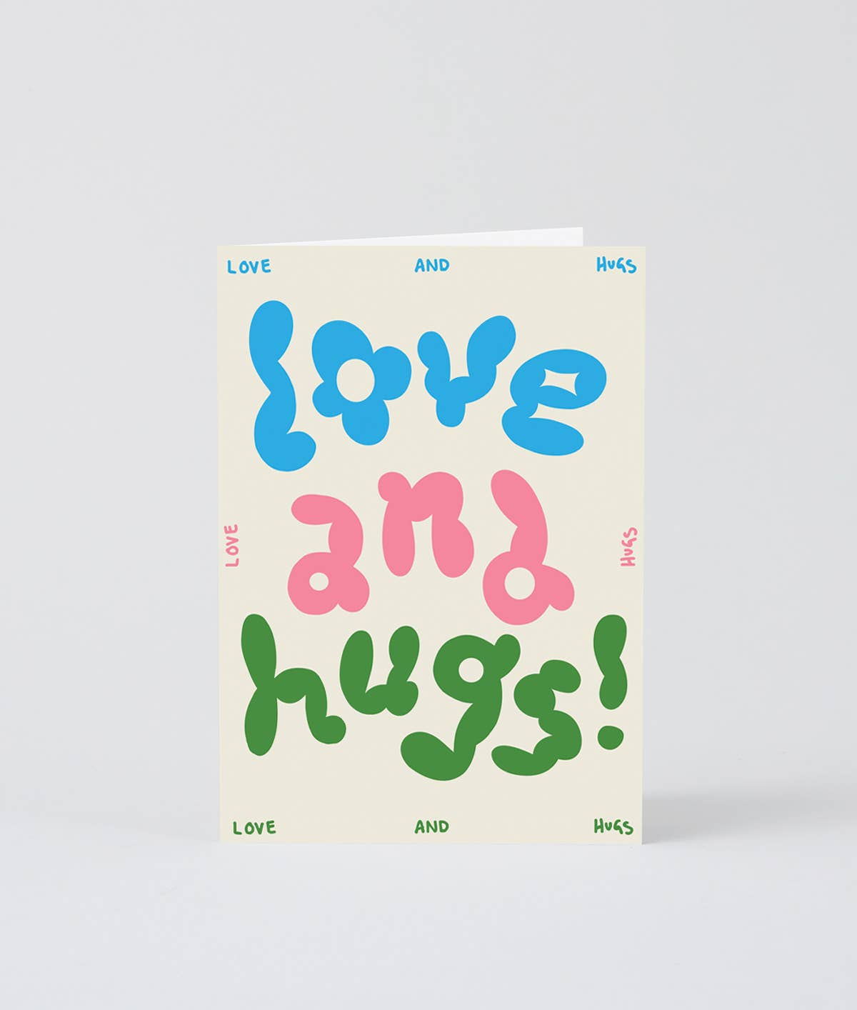 Love and Hugs Embossed Greeting Card