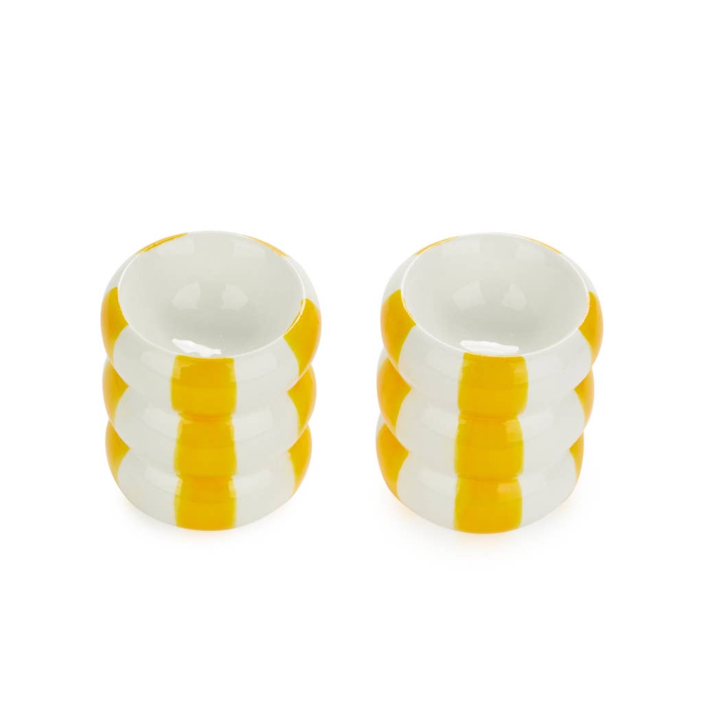 Egg Cup Pair - Ceramic Handpainted