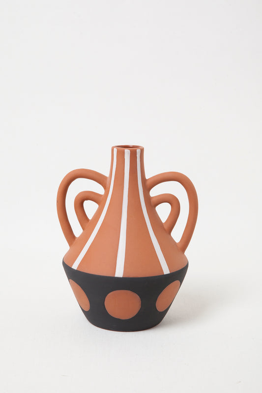 Hand painted Terracotta Vase