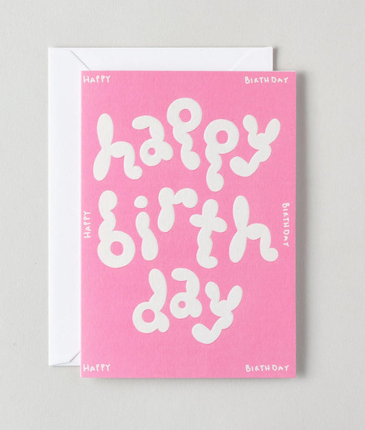 Happy Birthday' Embossed Greeting Card