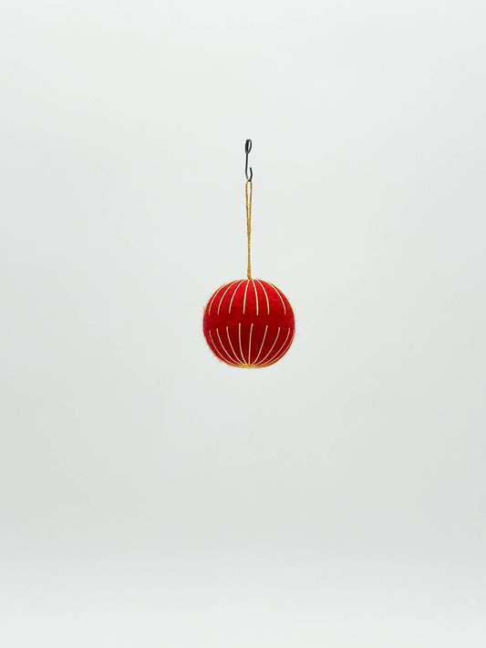 Striped Felt Ornament Ball