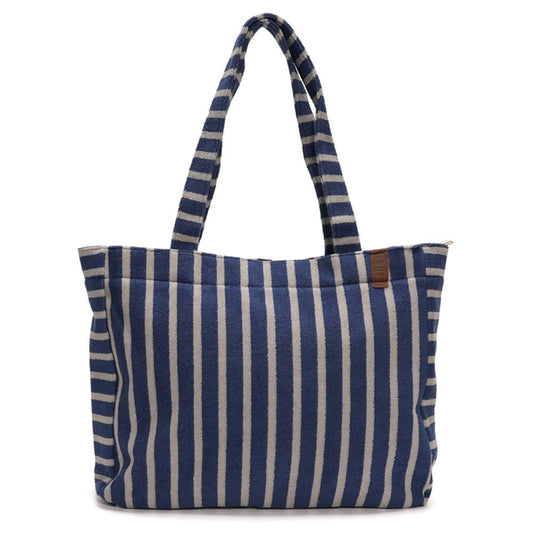 Striped Bag - Navy & White