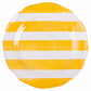 Striped Yellow Dessert Ceramic Plate