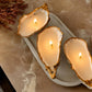 Oyster Seashell Candles Gold Painted