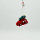 Red Car with Tree Felt Ornament