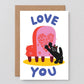 Cat Love Greeting Card