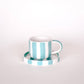 Espresso Stripes - Amalfi Mint Set of 2