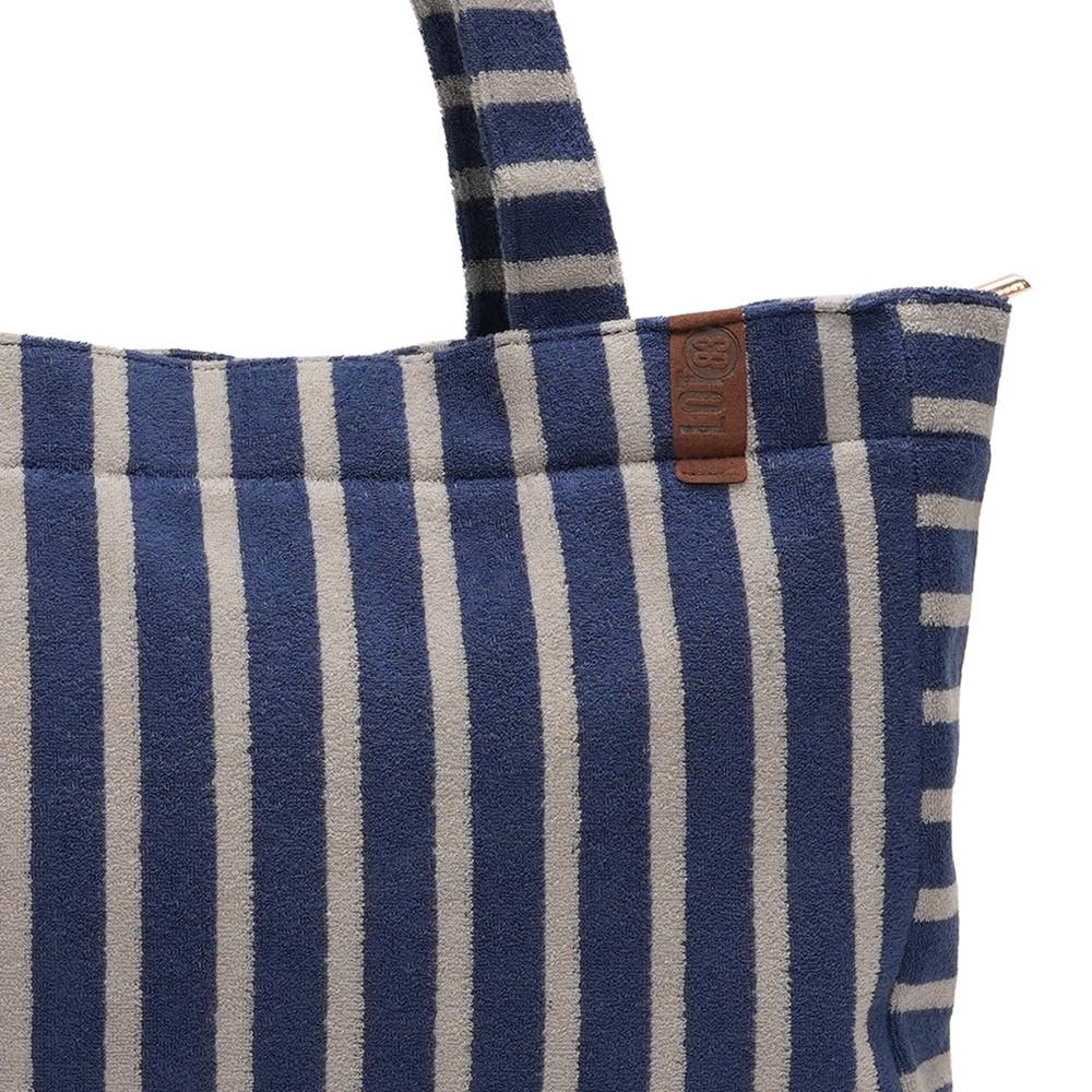 Striped Bag - Navy & White
