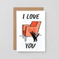 Cat Love Greetings Card