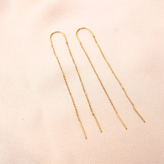 Golden Chain Dangling Earrings