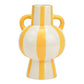 Yellow Striped Ceramic Vase