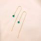 Green Drop Stainless Steel Earrings