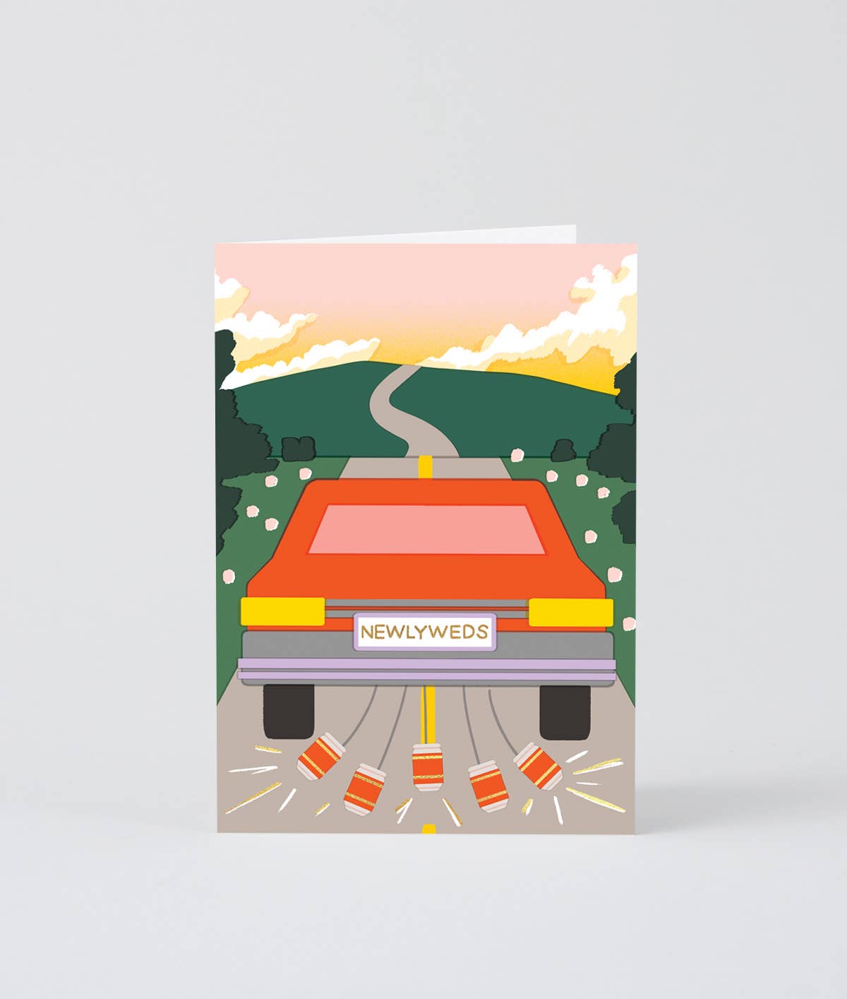 Newlyweds Car Greeting Card