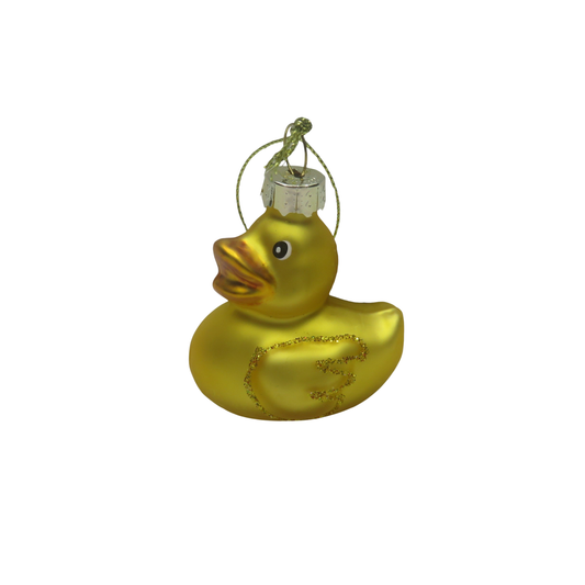 Rubber Ducky Glass Ornament