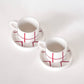 Espresso Grid - Red Set of 2