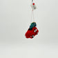 Red Car with Tree Felt Ornament