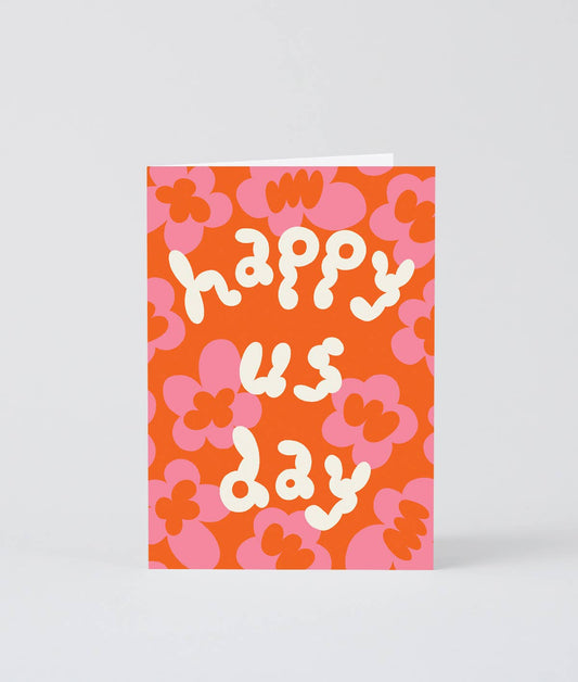 Happy Us Day' Embossed Greetings Card