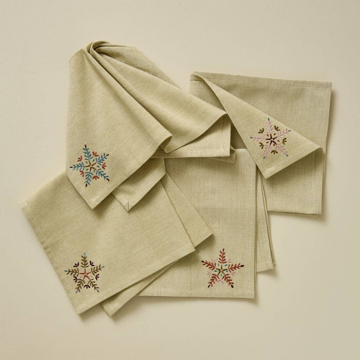 Set of 4 napkins Flocons