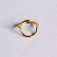 Steel Ring With Open Round - Gold